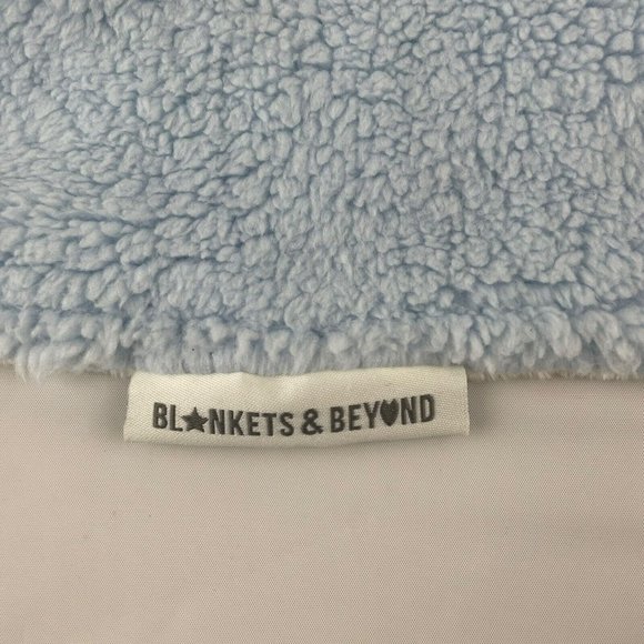 Blankets & Beyond Blue Elephant 14" Lovey Baby Security Blanket Furry Sherpa HTF - Picture 5 of 6